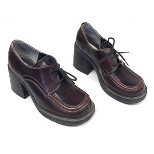 Vintage 90s y2k Steve Madden chunky oxford heel 6